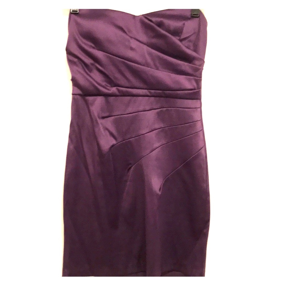 Purple Strapless Cocktail dress